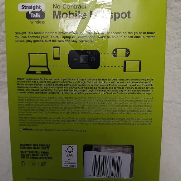 Straight Talk Black Mobile Hotspot. Powered By Verizon - Picture 3 of 4